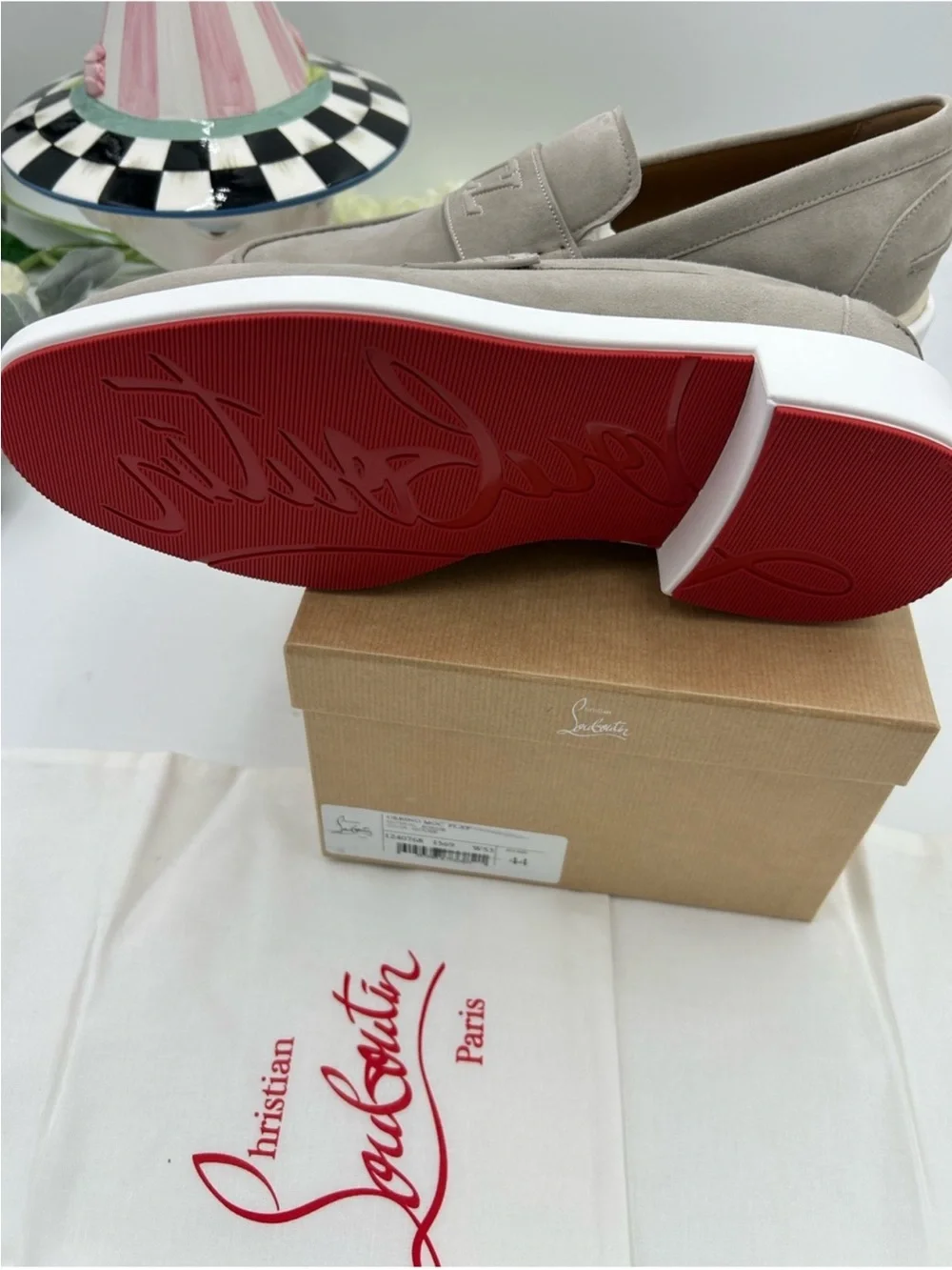 Men’s Christian Louboutin URBINO myogram suede loafer size 44 made in Italy